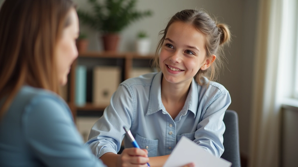 Young person in career mentorship meeting